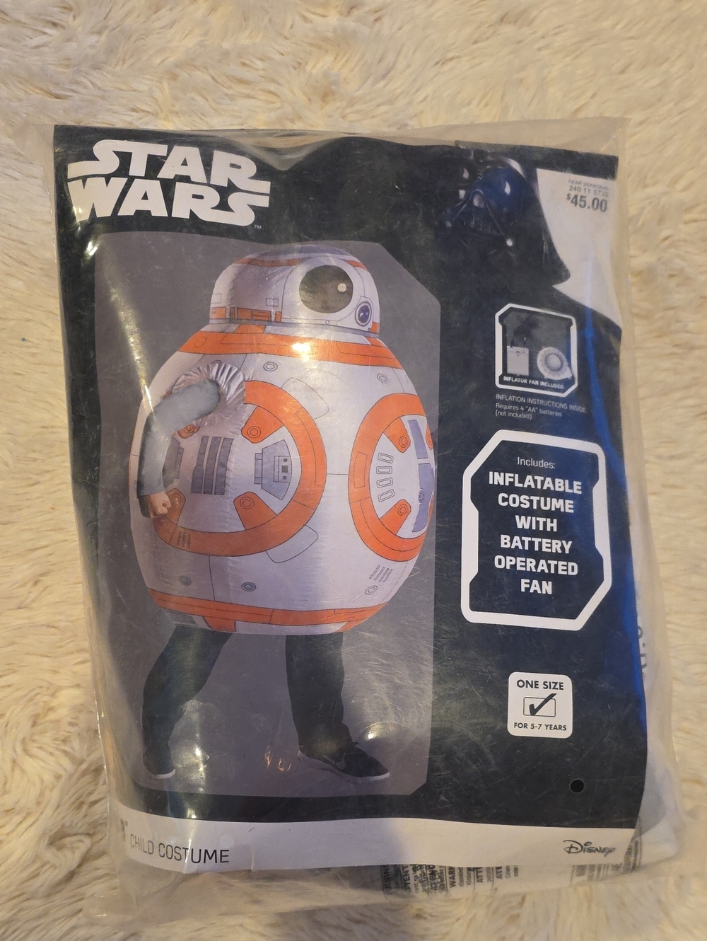 Star Wars BB-8 Inflatable Costume - White & Orange